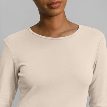 womens plastic free tshirt long sleeve color Undyed ChemicalFree