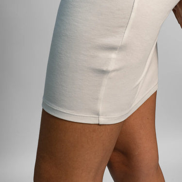 womens silky soft bodycon dress color white
