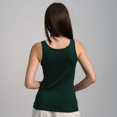 Women's Organic Pima Cotton Tank Top color dark teal