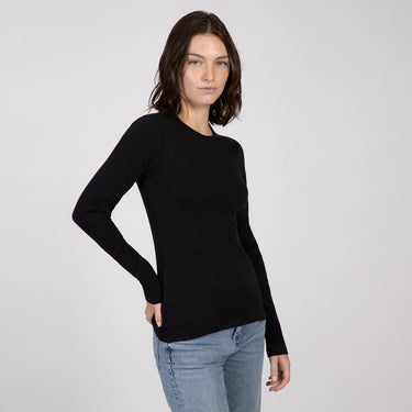Women's Organic Pima Cotton Long Sleeve Shirt color gray