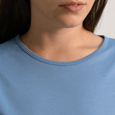 womens single origin tshirt long sleeve color sky blue