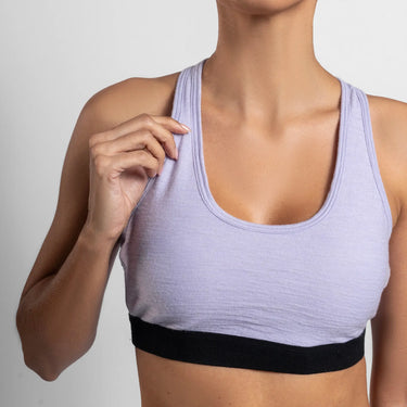 womens smooth pima cotton sports bra ultralight color lilac
