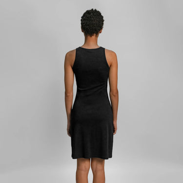 womens sustainable bodycon dress color black