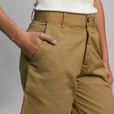 Women's Organic Pima Cotton Chino Shorts color light olive