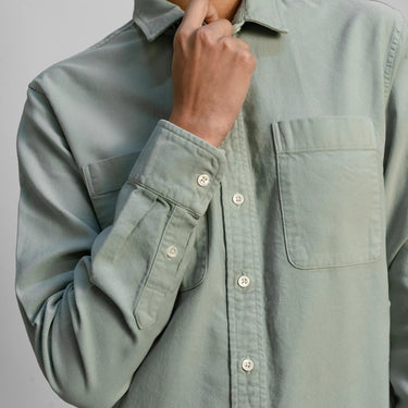 Women’s Organic Pima Cotton Classic Shirt - Heavyweight color basil
