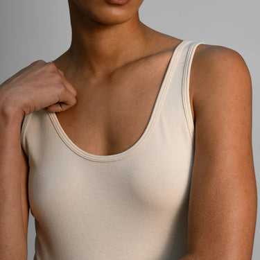 Women's Organic Pima Cotton Tank Top color undyed