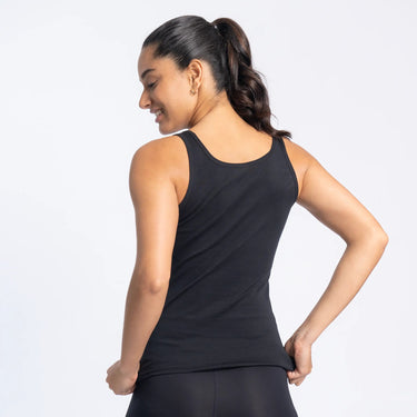 Women's Organic Pima Cotton Tank Top color black