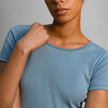Women's Organic Pima Cotton T-Shirt color baby blue