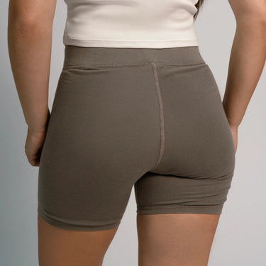 womens versatile design biker shorts color natural gray