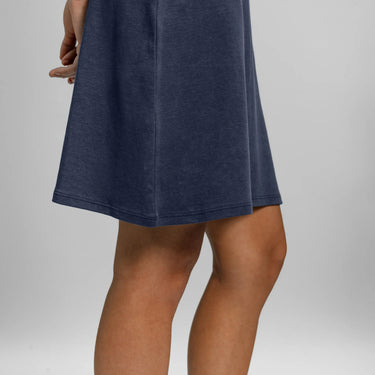 womens versatile design bodycon dress color navy blue