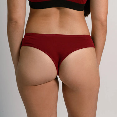 womens versatile design thong color maroon