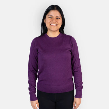 womens biodegradable alpaca wool sweater color purple