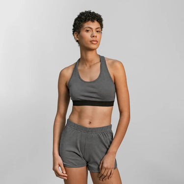 Women's Organic Pima Cotton Bralette - Faded Dark Gray