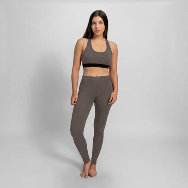 Women's Organic Pima Cotton Leggings - Ash Brown