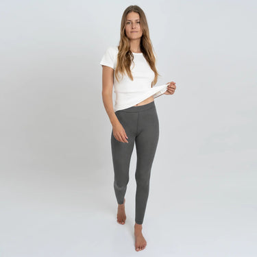 Women's Organic Pima Cotton Leggings - Faded Dark Gray