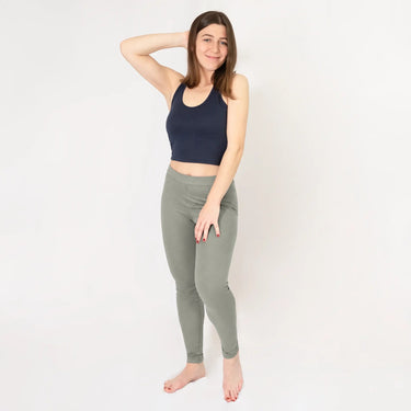 Women's Organic Pima Cotton Leggings - Light Olive