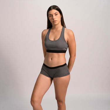 Women's Organic Pima Cotton Panties - Faded Dark Gray