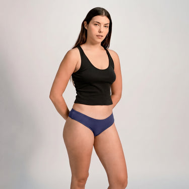 Women's Organic Pima Cotton Thongs - Deep Cobalt