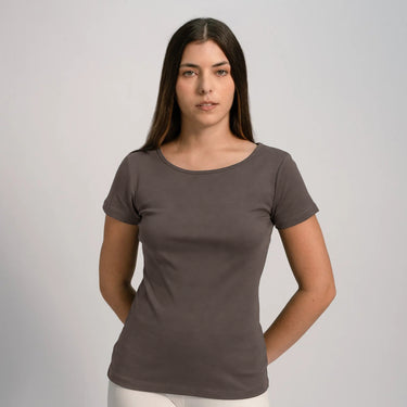 Women's Organic Pima Cotton T-Shirt - Ash Brown