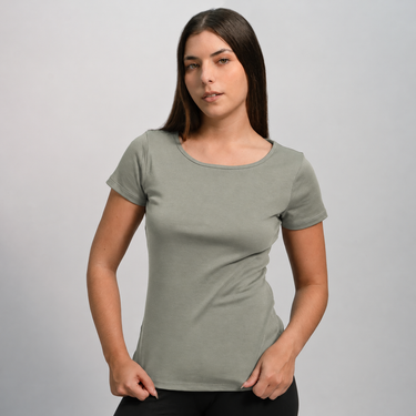 Women's Organic Pima Cotton T-Shirt - Light Olive