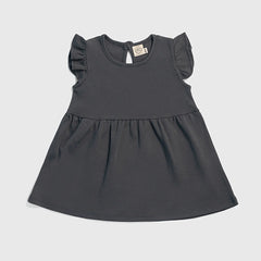 Baby Girl Organic Pima Cotton Flutter Sleeve Dress