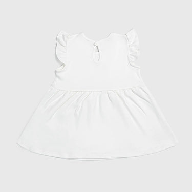 baby girl organic dress color white