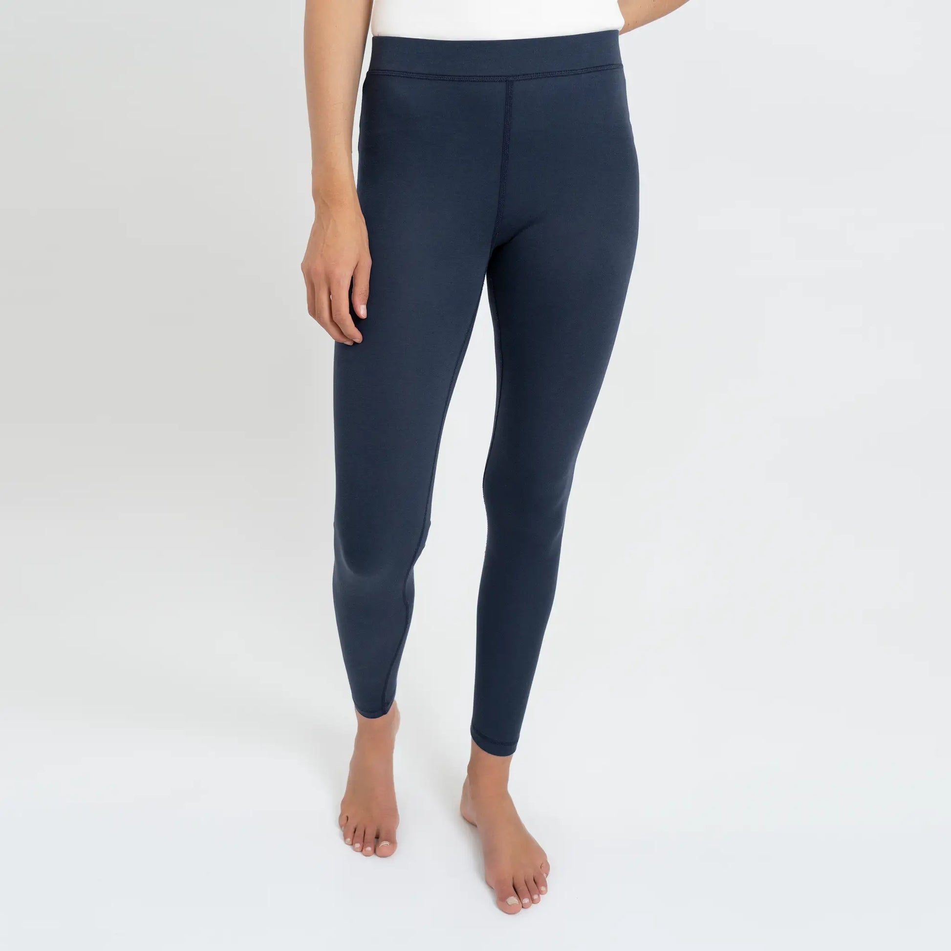 Women's Everyday Navy Tights - Organic Cotton blend - Solne Eco