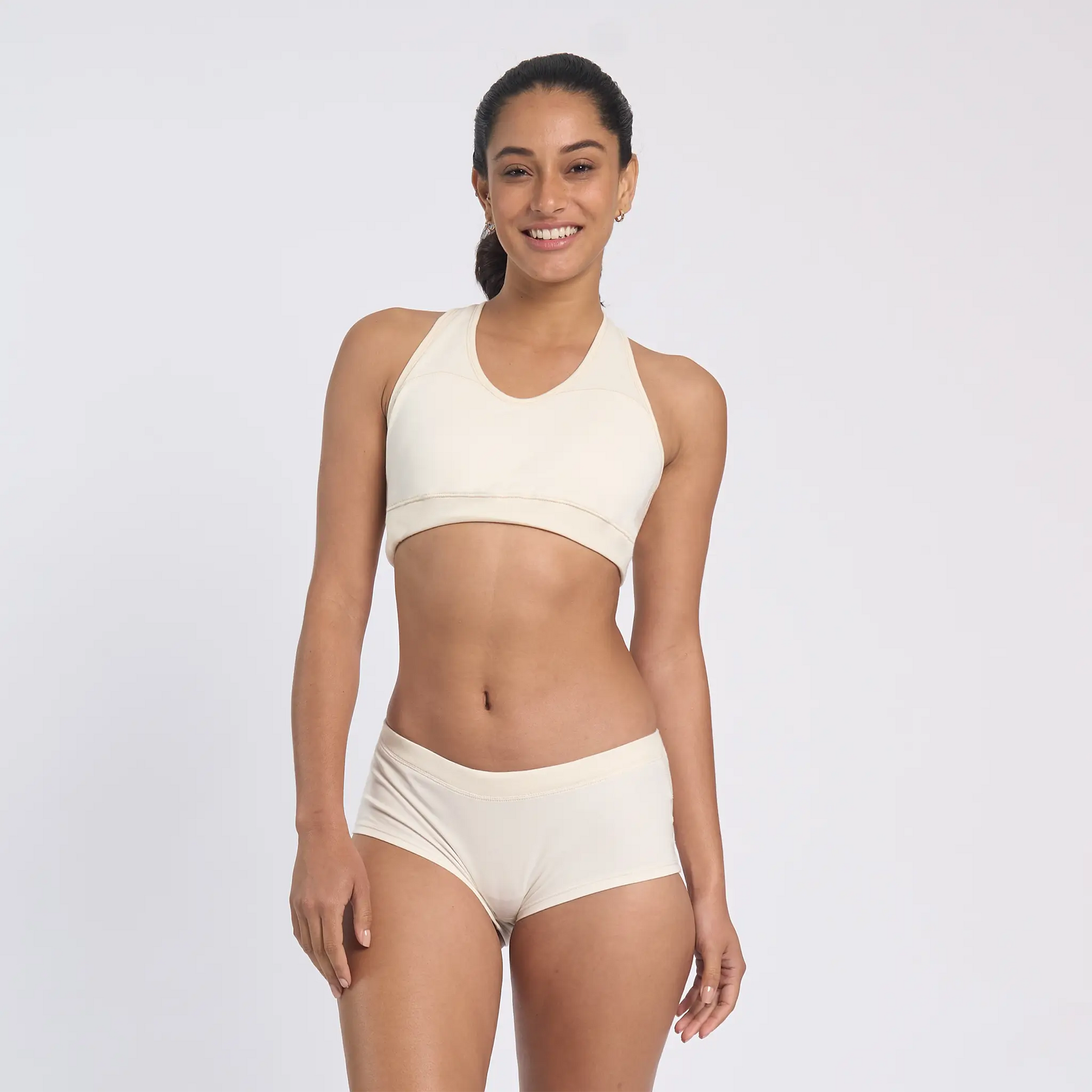 Women's seamless underwear pure cotton 2024 thin 100% cotton crotch-free  breathable mid-low waist light-colored ultra-thin shorts